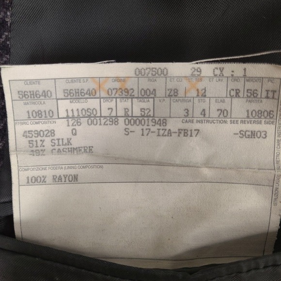 Eremenegildo Zegna Jacket Blazer Mens 44 US 52 Cashmere Silk Houndstooth Italy - Picture 10 of 16